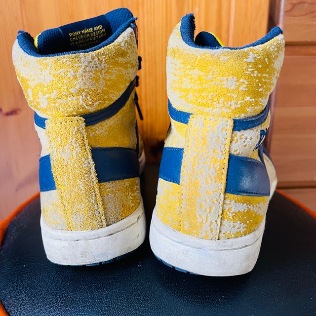 Zapatillas Pony Rugosas Azul y Amarillo