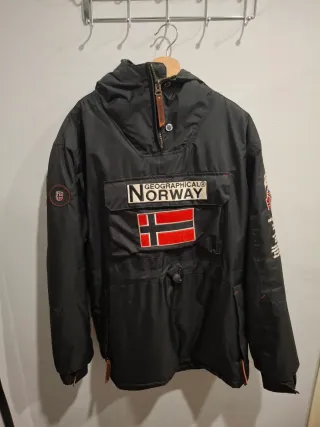 Chaqueta Geographical Norway Negra y Roja
