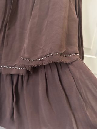 Falda Zara volantes abaloriabaloriy cristal brillo