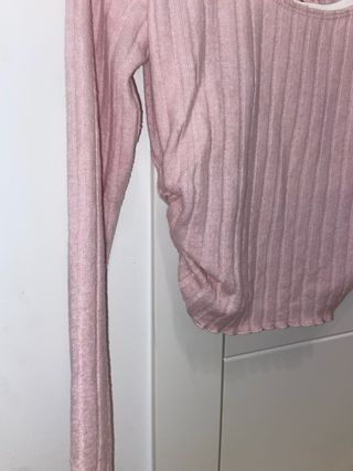 Camiseta SHEIN rosa manga larga