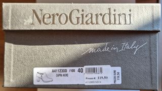 Nero Giardini, stivaletto tacco 7 taglia 40.Nero.