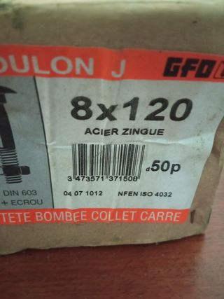 Tornillos 8x120 Acero Zincado DIN 603