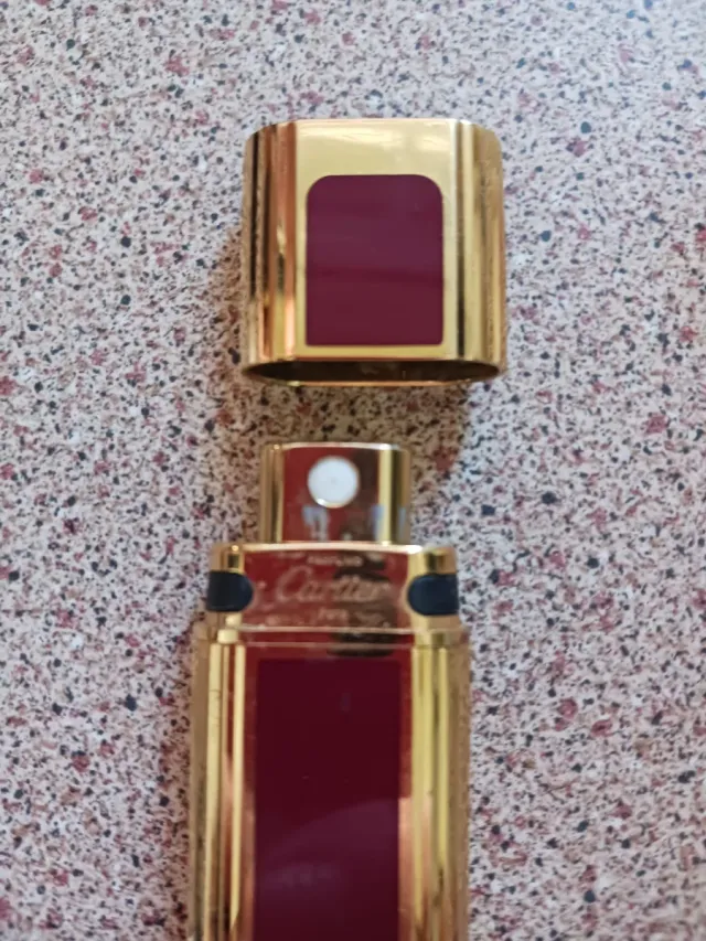 Pulverizador Perfume Cartier Recargable Oro/Rojo