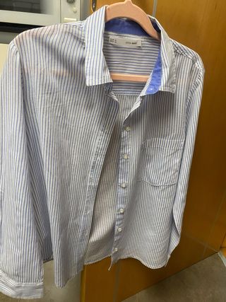 Camisa Sfera Basic Rayas Azul Talla M