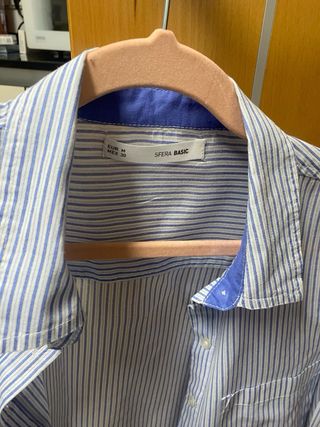 Camisa Sfera Basic Rayas Azul Talla M