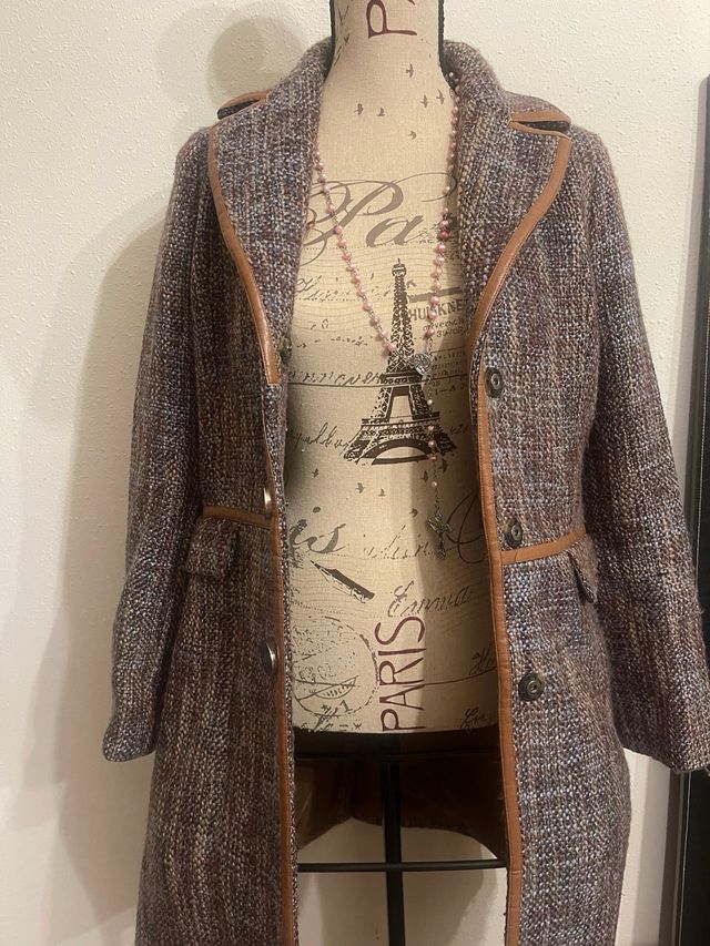Abrigo Tweed Mujer Talla S