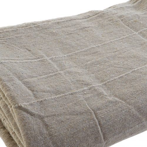 Manta ou plaid marrom claro texturizado