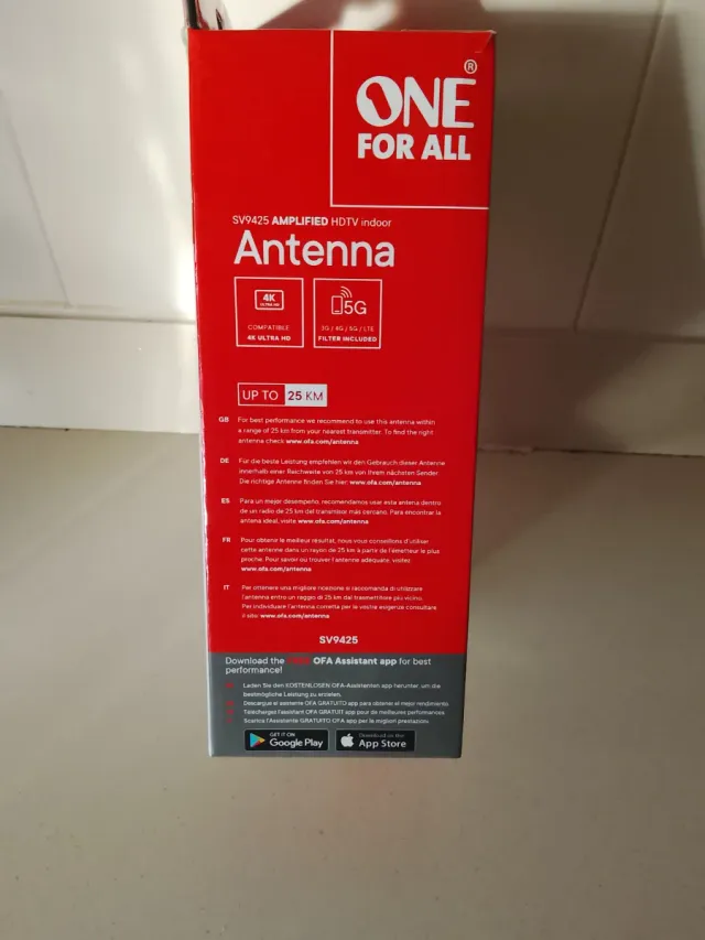 Antena Amplificada One For All Interior