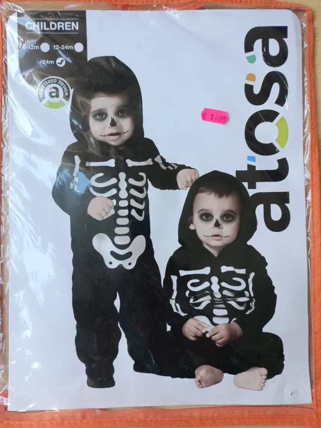 Disfraz esqueleto infantil Halloween/Carnaval