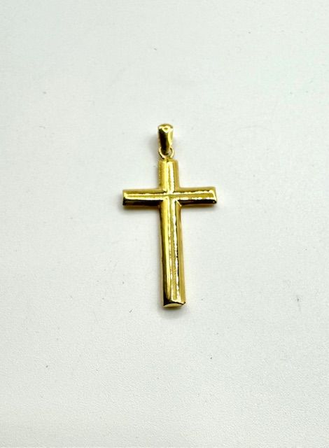 Ciondolo Croce Oro 18K Piatto