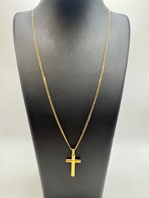 Ciondolo Croce Oro 18K Piatto