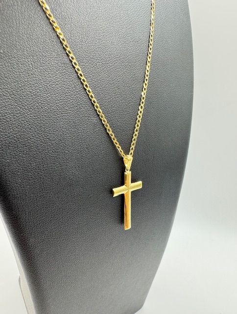 Ciondolo Croce Oro 18K Piatto