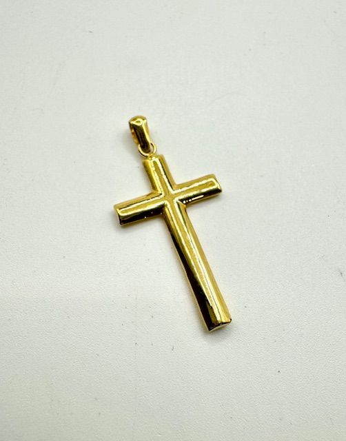 Ciondolo Croce Oro 18K Piatto