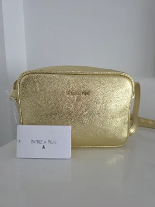 Bolso bandolera dorado Patrizia Pepe