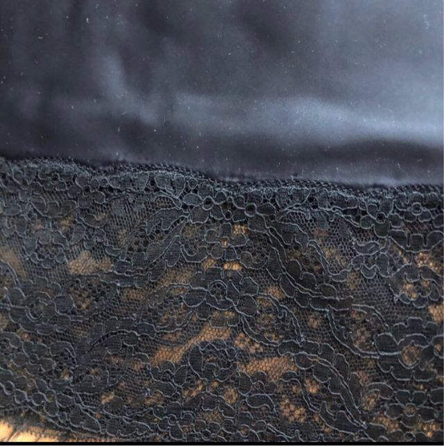 Combinação vintage preta de renda. T.M.