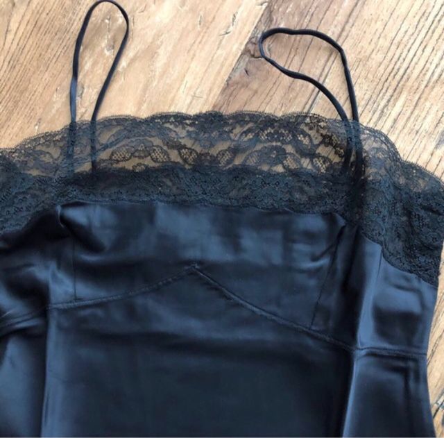 Combinação vintage preta de renda. T.M.