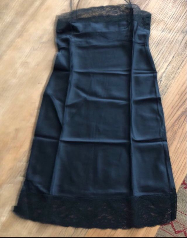 Combinação vintage preta de renda. T.M.