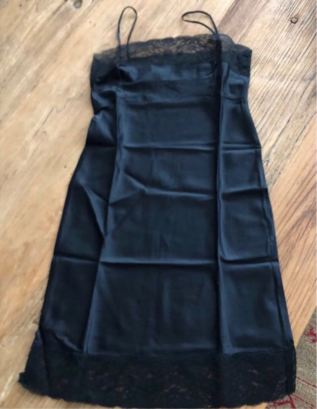 Combinação vintage preta de renda. T.M.