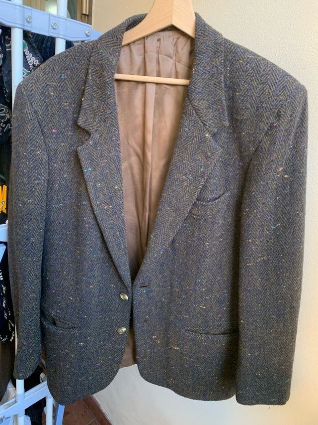 Blazer Uomo Vintage Tweed Spina Pesce