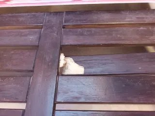 Mesa de exterior con mantel