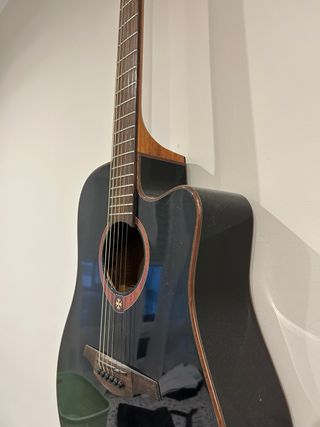 Guitarra LAG Tramontana T100DCE BLK