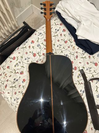 Guitarra LAG Tramontana T100DCE BLK