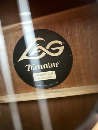 Guitarra LAG Tramontana T100DCE BLK