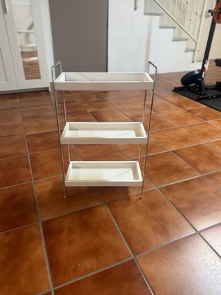 Mueble auxiliar estrecho 3 baldas