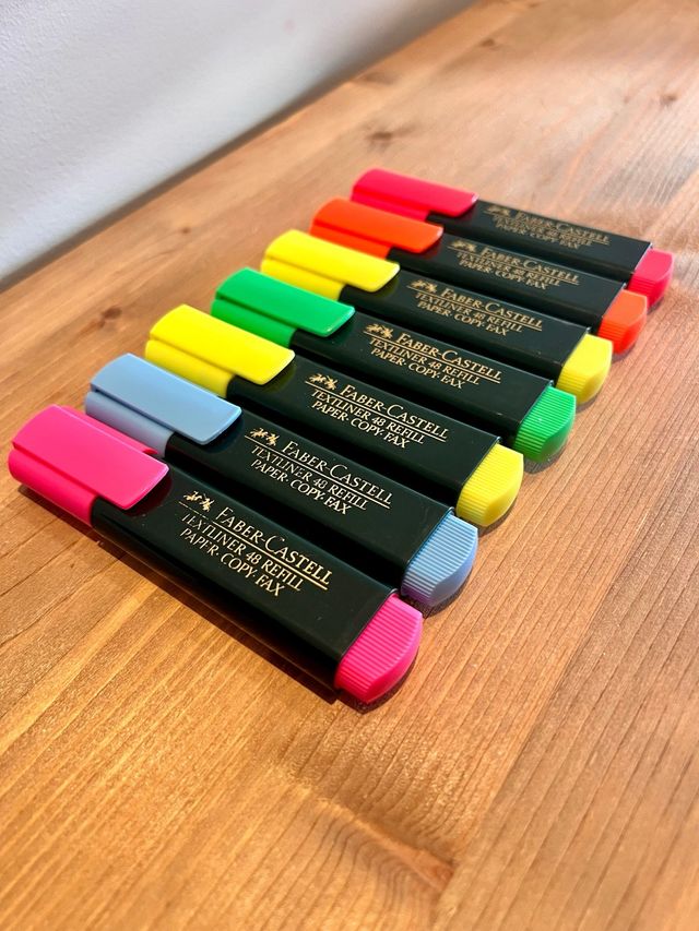 7 Subrayadores Faber Castell