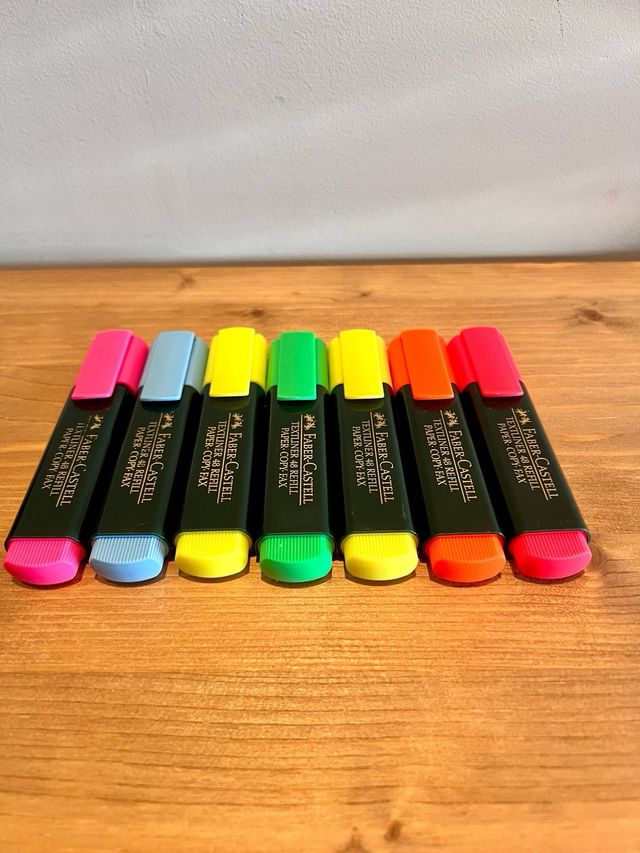 7 Subrayadores Faber Castell