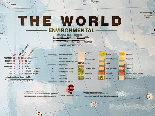 Mapa Mundi gigante montado 195x119 cm