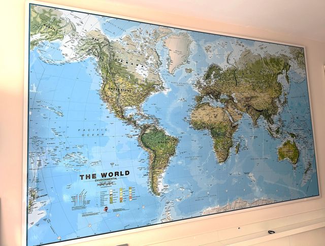 Mapa Mundi gigante montado 195x119 cm