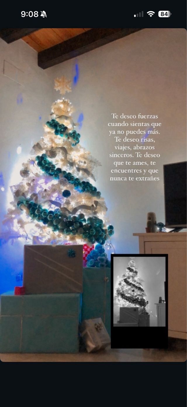 Árbol de Navidad Blanco Grande con Luces