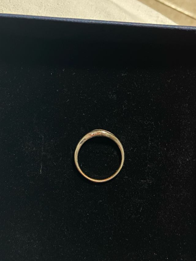 Anello con pietra bianca argento misura unica