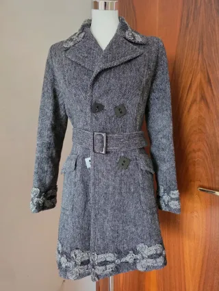 Cappotto donna Exe grigio con cintura