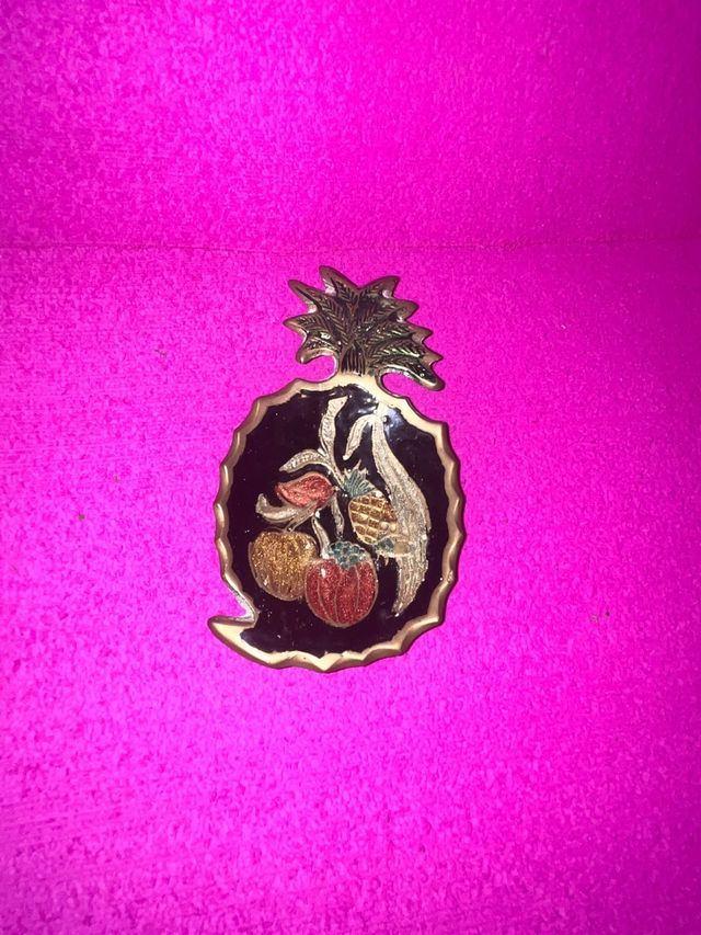 Plato joyero antiguo decoración piña