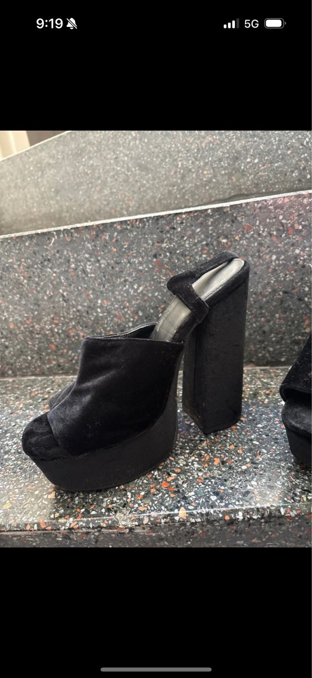 Tacones plataforma negros talla 39