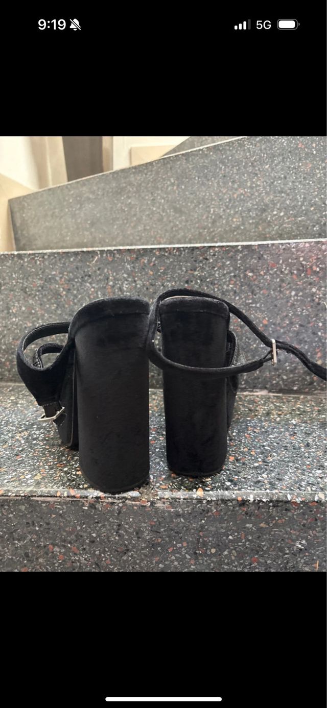 Tacones plataforma negros talla 39