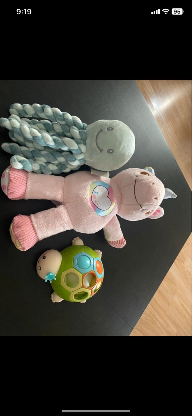 Pack 3 Juguetes Bebé Peluche