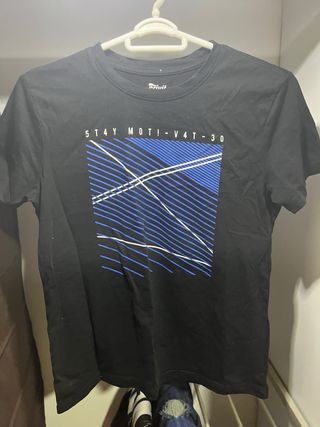 Camiseta Crivit Negra Estampada