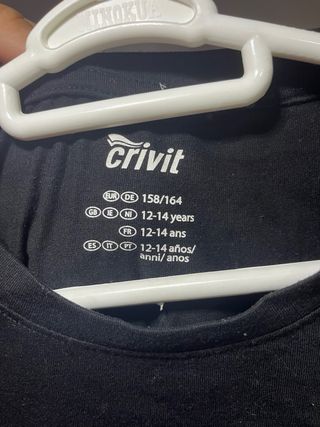 Camiseta Crivit Negra Estampada