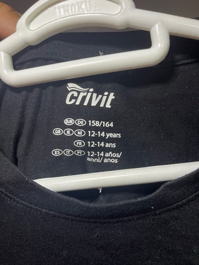 Camiseta Crivit Negra Estampada