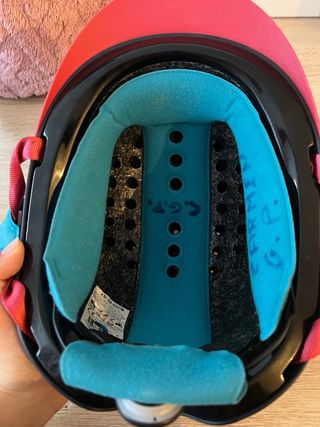 Casco Equitación Infantil Negro/Rojo