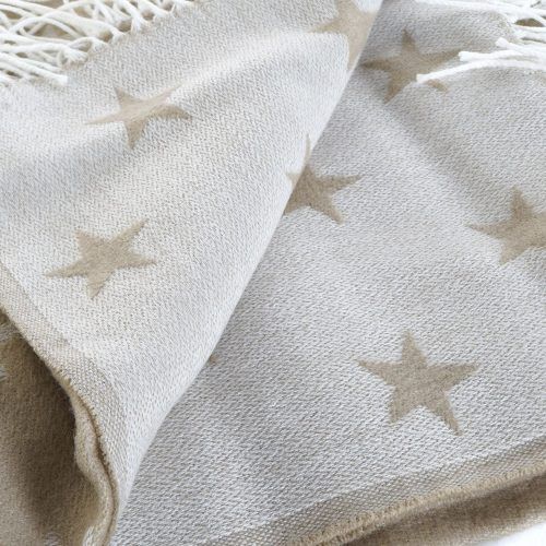Manta bege com estrelas