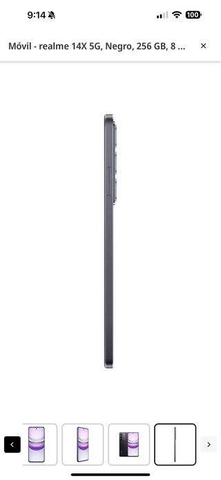 Móvil Realme 14X 5G Negro 256GB