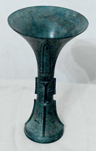 Copa Gu China Antigua Bronce