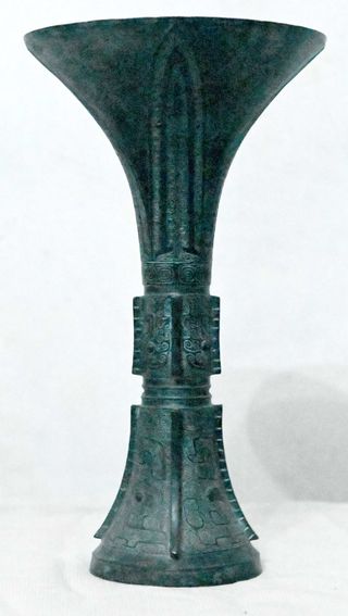 Copa Gu China Antigua Bronce