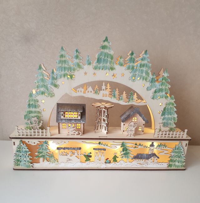 Arco Luminoso Natalizio 3D LED Svedese