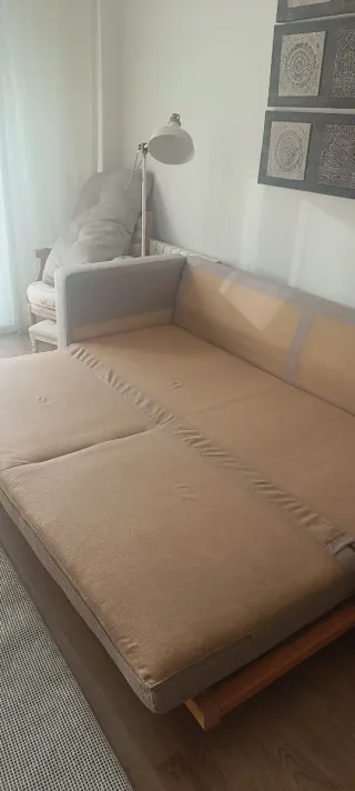 Divano letto beige Maison du Monde a tre posti