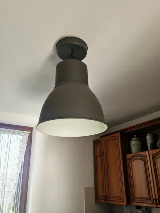 3 Lampadari Industriali Ikea Grigio Metallo